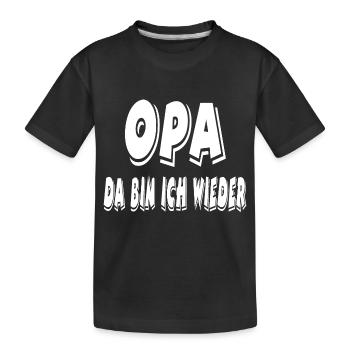 Opa - Kinder Premium Bio T-Shirt - Schwarz - Vorne