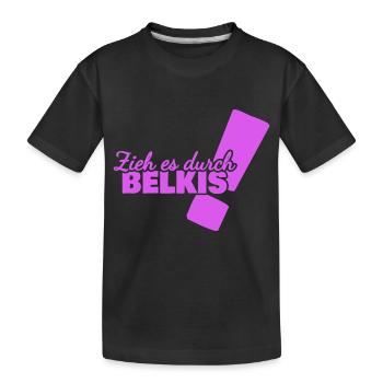 First name Belkis - Kids' Premium Organic T-Shirt - black - Front