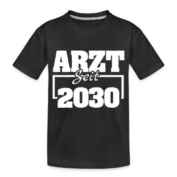 2030 - Kids' Premium Organic T-Shirt - black - Front