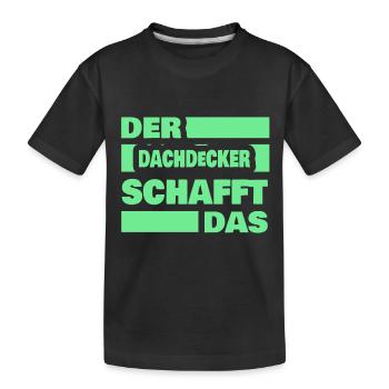 Work Roofer - Kids' Premium Organic T-Shirt - black - Front