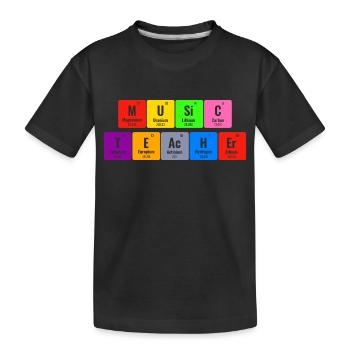 Periodisches System der Elemente Musiklehrer Klasse M - Kinder Premium Bio T-Shirt - Schwarz - Vorne