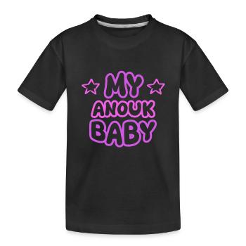 Prénom Anouk - T-shirt bio Premium Enfant - noir - Devant