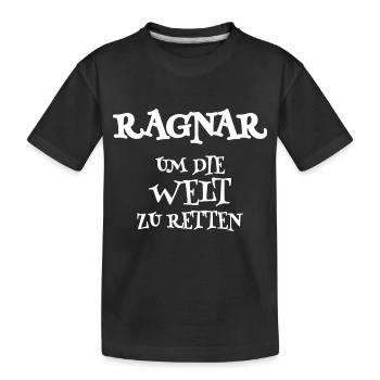 Retter Ragnar - Kinder Premium Bio T-Shirt - Schwarz - Vorne