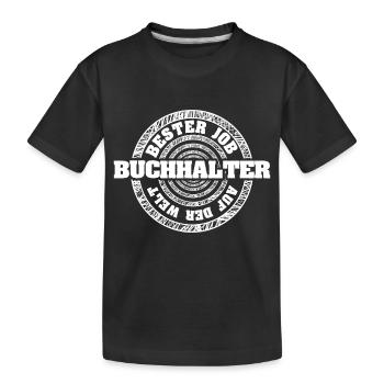 Job Buchhalter - Kinder Premium Bio T-Shirt - Schwarz - Vorne