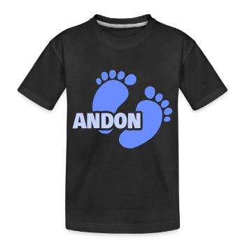 Naissance d’Andon - T-shirt bio Premium Enfant - noir - Devant