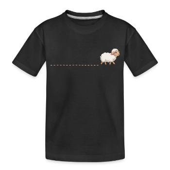 Süßes Schaf Spuren Schäfchen Spur Schafe Hirte - Kinder Premium Bio T-Shirt - Schwarz - Vorne