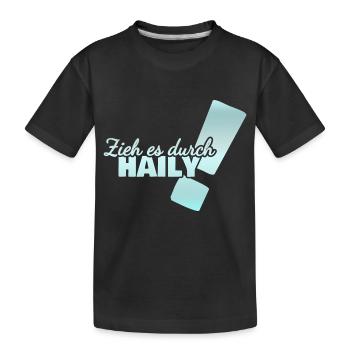 Prénom Haily - T-shirt bio Premium Enfant - noir - Devant