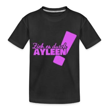 Ayleen als Vorname - Kinder Premium Bio T-Shirt - Schwarz - Vorne