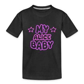 Vorname Alice - Kinder Premium Bio T-Shirt - Schwarz - Vorne