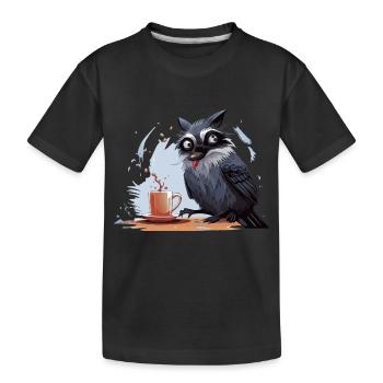 The Caffeine Intruder - Kids' Premium Organic T-Shirt - black - Front