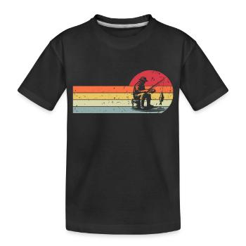 Fishing Anglers Fishing - Kids' Premium Organic T-Shirt - black - Front