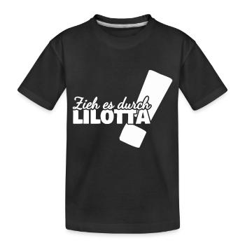 First name Lilotta - Kids' Premium Organic T-Shirt - black - Front