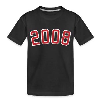 Jahrgang Sport 2008 - Kinder Premium Bio T-Shirt - Schwarz - Vorne