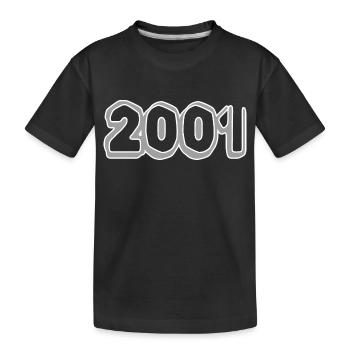 2001 - Kids' Premium Organic T-Shirt - black - Front