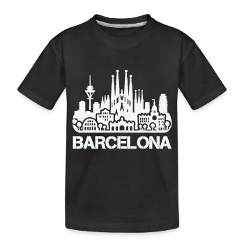 Horizon de Barcelone - T-shirt bio Premium Enfant - noir - Devant