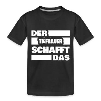 Civil engineering - Kids' Premium Organic T-Shirt - black - Front
