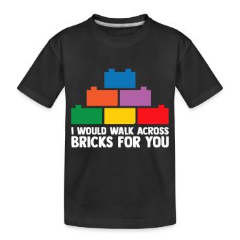Brick Builder Toys Blocks Clamping Blocks Bricks - Kids' Premium Organic T-Shirt - black - Front