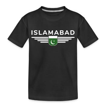 Islamabad Design – Capital City Style - Kids' Premium Organic T-Shirt - black - Front