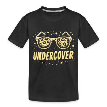 Lunettes de soleil drôles et costume de discours infiltré - T-shirt bio Premium Enfant - noir - Devant