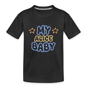 Prénom Alice - T-shirt bio Premium Enfant - noir - Devant