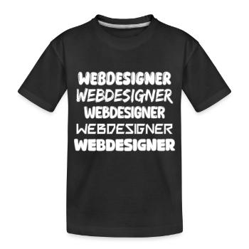 Le webdesigner comme métier - T-shirt bio Premium Enfant - noir - Devant