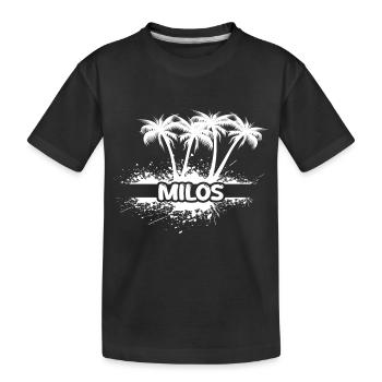 Milos als Party - Kinder Premium Bio T-Shirt - Schwarz - Vorne