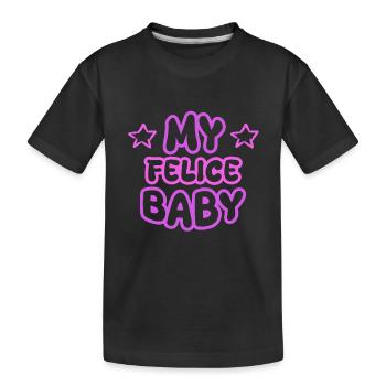 Vorname Felice - Kinder Premium Bio T-Shirt - Schwarz - Vorne