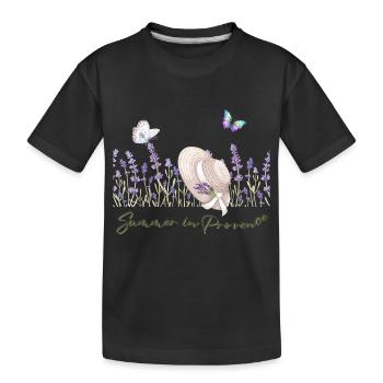 Summer in Provence - Kids' Premium Organic T-Shirt - black - Front