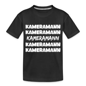 Job Kameramann - Kinder Premium Bio T-Shirt - Schwarz - Vorne