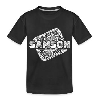 Samson als Geburt - Kinder Premium Bio T-Shirt - Schwarz - Vorne