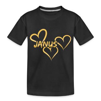 Janus Janus - Kinder Premium Bio T-Shirt - Schwarz - Vorne
