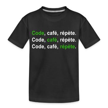 GEEK HUMOR LUSTIGER WITZ 2 - Kinder Premium Bio T-Shirt - Schwarz - Vorne
