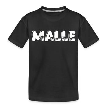 malle palmen - Kinder Premium Bio T-Shirt - Schwarz - Vorne