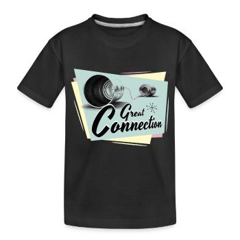 Fifties Great connection Telefon - Kinder Premium Bio T-Shirt - Schwarz - Vorne