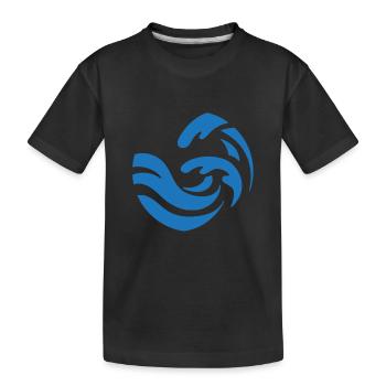 Conception simple de vague bleue - T-shirt bio Premium Enfant - noir - Devant