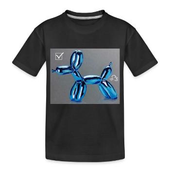 Hunde-Ballon - Kinder Premium Bio T-Shirt - Schwarz - Vorne