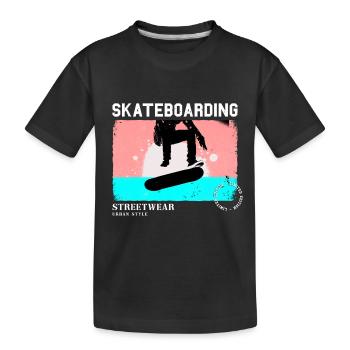 Skateboarding Skate Skater Skateboard Sk8 Vintage - Kinder Premium Bio T-Shirt - Schwarz - Vorne