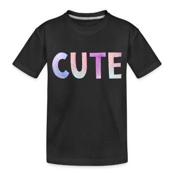 NIEDLICH - Kinder Premium Bio T-Shirt - Schwarz - Vorne
