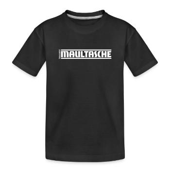 „Genussmittel“ Serie | Maultasche - Kinder Premium Bio T-Shirt - Schwarz - Vorne