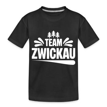 Team Zwickau - Kinder Premium Bio T-Shirt - Schwarz - Vorne
