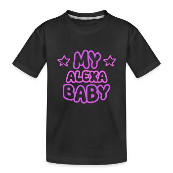Alexa as a first name - Kids' Premium Organic T-Shirt - black - Front