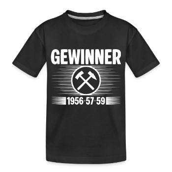 Erzgebirge Gewinner - Kinder Premium Bio T-Shirt - Schwarz - Vorne