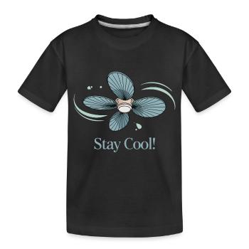 LES VENTILATEURS DE PLAFOND RESTENT FRAIS - T-shirt bio Premium Enfant - noir - Devant
