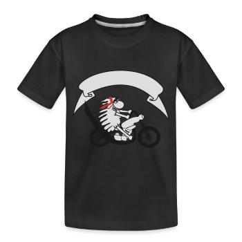 moutons de cycliste avec la bannière - T-shirt bio Premium Enfant - noir - Devant