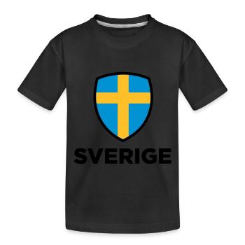Nationalflagge von Schweden - Kinder Premium Bio T-Shirt - Schwarz - Vorne