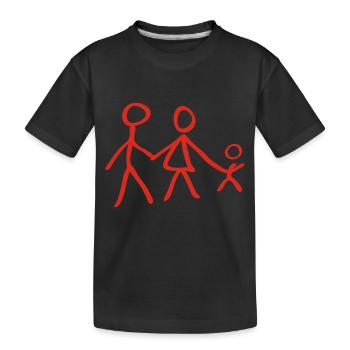 family - Kids' Premium Organic T-Shirt - black - Front
