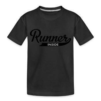 laufen - Kinder Premium Bio T-Shirt - Schwarz - Vorne