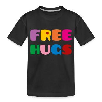 Free Hugs - Kinder Premium Bio T-Shirt - Schwarz - Vorne