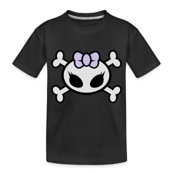 skul kitty - Kinder Premium Bio T-Shirt - Schwarz - Vorne