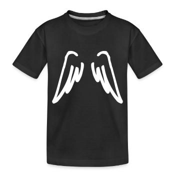 ailes d'ange blanches - T-shirt bio Premium Enfant - noir - Devant